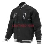 San Antonio Spurs Logoman Shadow Black Varsity Jacket