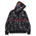 Bape Japanese Tattoo Camo Shark Full Zip Hoodie