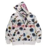 Bape Floral Camo Shark Relaxed Fit Full Zip Hoodie