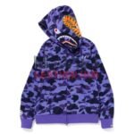 Bape 1ST Camo Jersey Shark Full Zip Hoodie