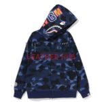 BAPE Color Camo Shark Zip Hoodie Junior
