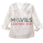 Kedera Collarless 3/4 Sleeve Cropped Denim Jacket