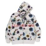 Bape Floral Camo Shark Relaxed Fit Full Zip Hoodie