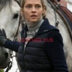 A Discovery of Witches Teresa Palmer Navy Blue Puffer Jacket