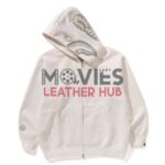 Bape Line Camo Quilted Shark Relaxed Fit Full Zip Hoodie