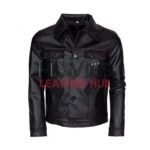 Elvis Presley Mens Black Genuine Leather Jacket