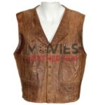 John Wayne The Cowboys Brown Leather Vest