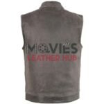 Men’s Biker Grey Leather Vest