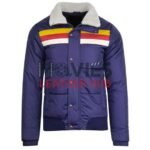 Men’s Bomber 1970s Ski Jacket with Fur Collar