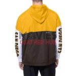 San Diego Padres Color Block Brown/Gold Hoodie Windbreaker