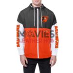 Baltimore Orioles Color Block Orange/Black Hoodie Windbreaker