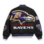 Baltimore Ravens Pennant Black Varsity Wool Jacket