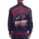 Boston Red Sox Turn It Up M Classic Rib Navy Satin Jacket
