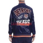 Detroit Tigers Turn It Up M Classic Rib Navy Satin Jacket