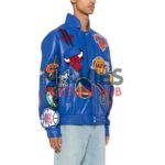 Jeff Hamilton NBA Collage Vegan Leather Jacket