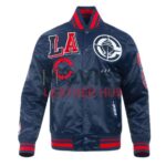 LA Clippers Mash Up Classic Rib Satin Jacket