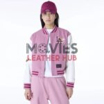 LA Dodgers Women’s MLB Floral Dark Pink Varsity Jacket