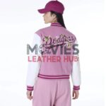 LA Dodgers Women’s MLB Floral Dark Pink Varsity Jacket