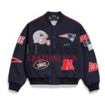 New England Patriots Pennant Navy Varsity Wool Jacket