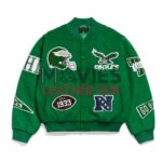 Philadelphia Eagles Pennant Kelly Green Varsity Wool Jacket