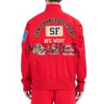 San Francisco 49ers Area Code Red Satin Jacket