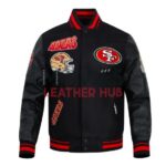 San Francisco 49ers Turn It Up Classic Rib Varsity Jacket