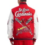 St. Louis Cardinals Red and White Mashup Varsity Jacket