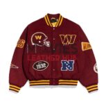 Washington Commanders Pennant Burgundy Varsity Wool Jacket