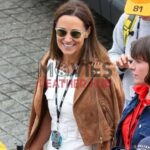 F1 Pippa Middleton Brown Leather Jacket