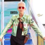 Jamie Lee Curtis Borderlands Green Leather Jacket