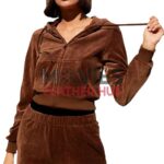 Madame Web 2024 Isabela Merced Brown Cropped Jacket