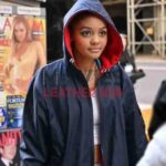 Madame Web Celeste O’Connor Blue Hooded Coat