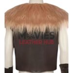 Aaron Taylor-Johnson Kraven the Hunter 2024 Brown Fur Vest