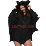Bat Girl Black Hooded Halloween Costume Jacket
