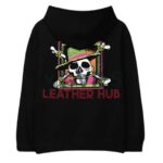 Black One Piece Printed Hoodie