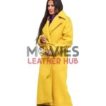 Demi Moore The Substance 2024 Yellow Coat