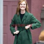 Elle Fanning A Complete Unknown Green Trench Coat