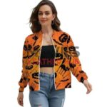 Halloween Eve Pumpkin Bomber Jacket