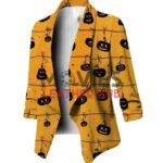 Halloween Yellow Pumpkin Blazer
