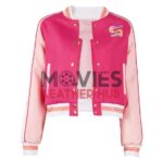 Margaret Qualley The Substance 2024 Pink Bomber Jacket