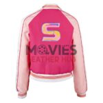 Margaret Qualley The Substance 2024 Pink Bomber Jacket