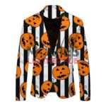Pumpkin Black and White Strip Blazer