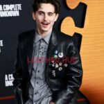Timothée Chalamet A Complete Unknown 2024 Black Leather Blazer