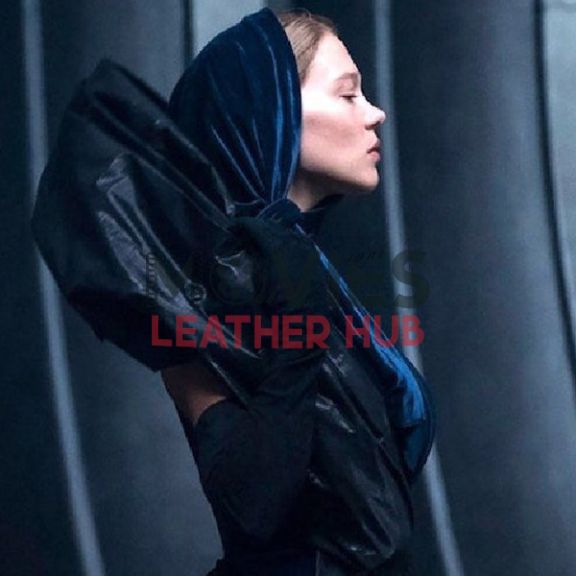 Dune 2 2023 Léa Seydoux Black Leather Coat