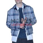 Press Conference Mickey 17 Robert Pattinson Plaid Cotton Jacket