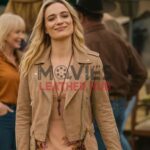 Cleo Montague Tulsa King Brown Suede Leather Jacket