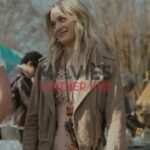 Cleo Montague Tulsa King Brown Suede Leather Jacket