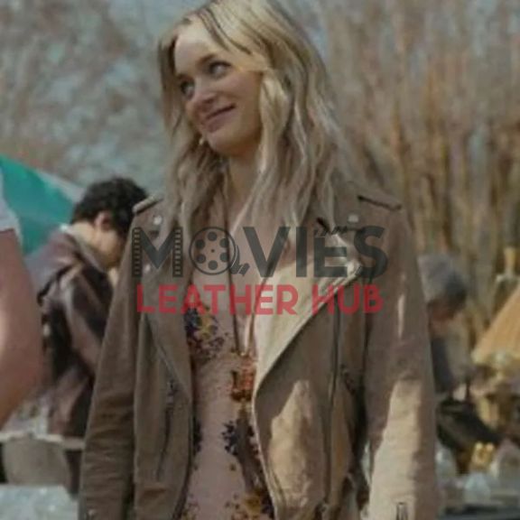 Cleo Montague Tulsa King Brown Suede Leather Jacket