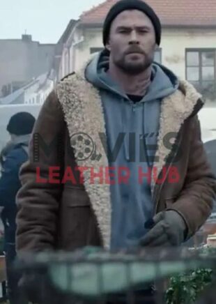 Extraction 2 Chris Hemsworth Brown Suede Leather Jacket