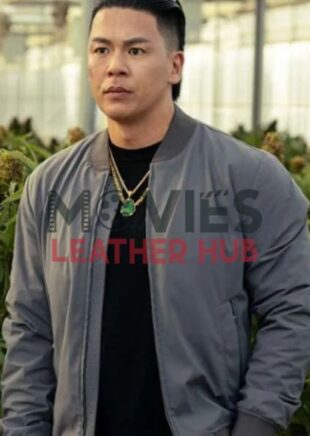 Jackie Ming Tulsa King Grey Bomber Jacket